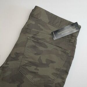 NEW Banana Republic Travel Jean Mens 31x32(31"L) Green Camo Straight Slim Fit